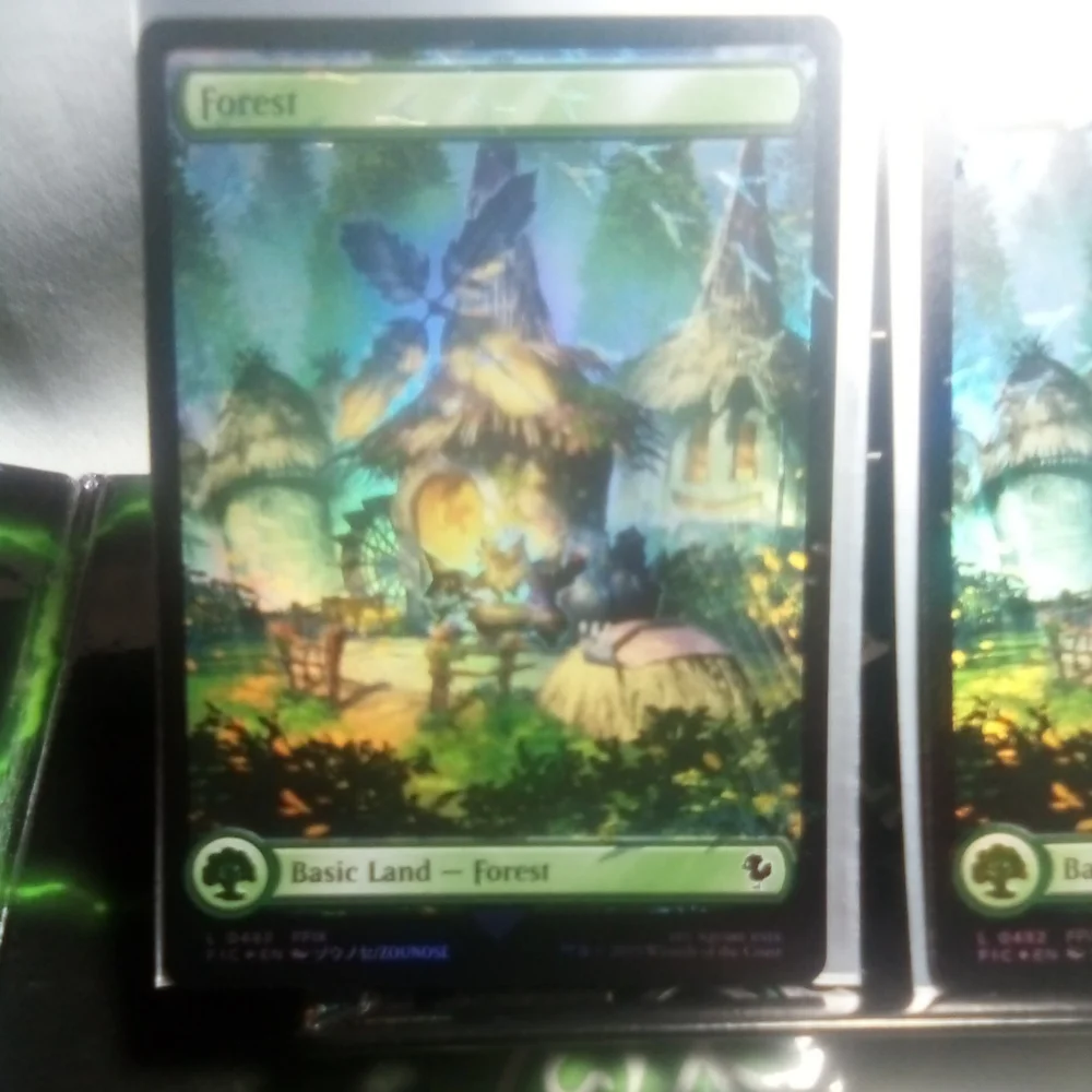 2 CHOCOBO TRACKS FOIL Full Art FOREST Basic Land FIC NM Cards #0482